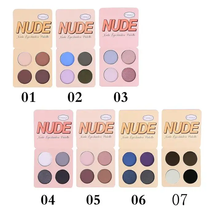 Maquillage mat ombre à paupières Palette 4 couleurs le baume nu minéraux poudre Pigments cosmétiques paillettes fard