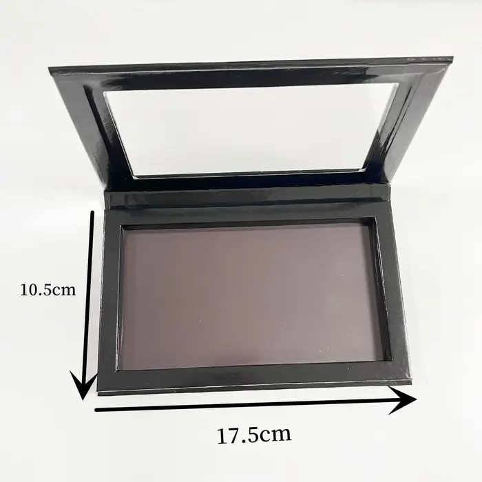 Palette de fards à barrage en carton africain magnétique noir plus profond avec fenêtre transparente