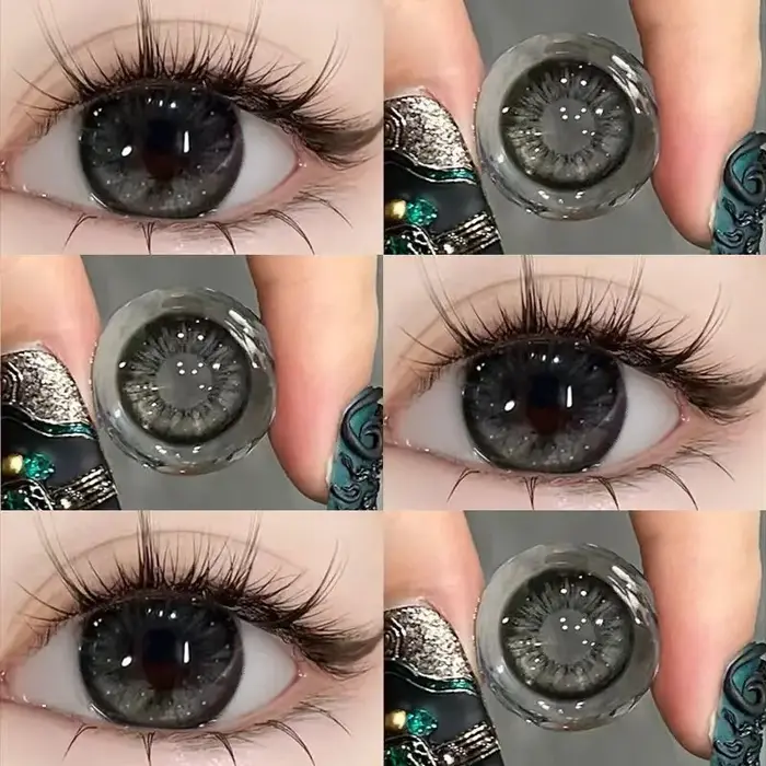 MILL CREEK 2 pièces lentilles de Contact de couleur lentille bleue grand diamètre pour les yeux avec myopie