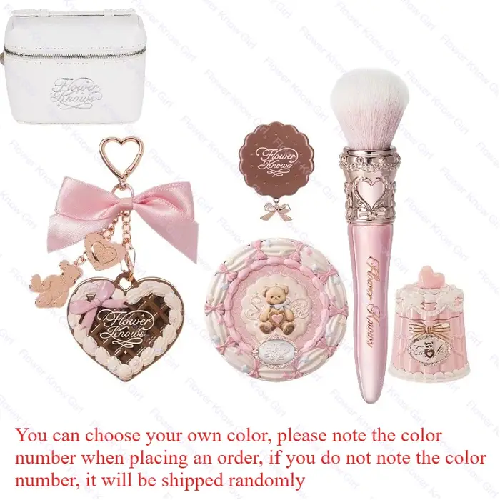 FLOWER KNOWS Sweet Treats Ensemble complet pour le visage, coffret cadeau de maquillage, Palette d'o