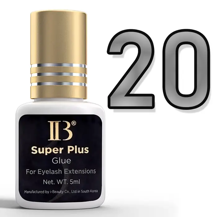 20 bouteilles d'origine IBeauty Super Plus colle pour Extensions de cils 5ml corée capuchon doré faux