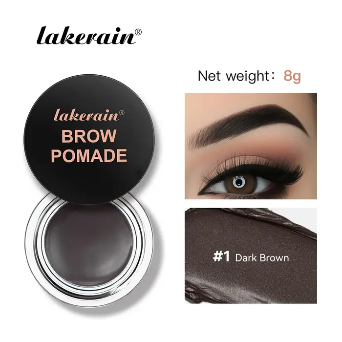 Crème à sourcils sauvage noir mat, 6 couleurs, teinte naturelle 3D, rehausseur de sourcils, cire Gel