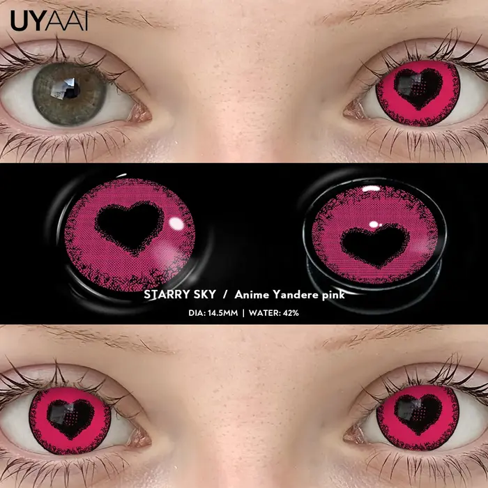 UYAAI 1 paire yeux de chat lentilles folles