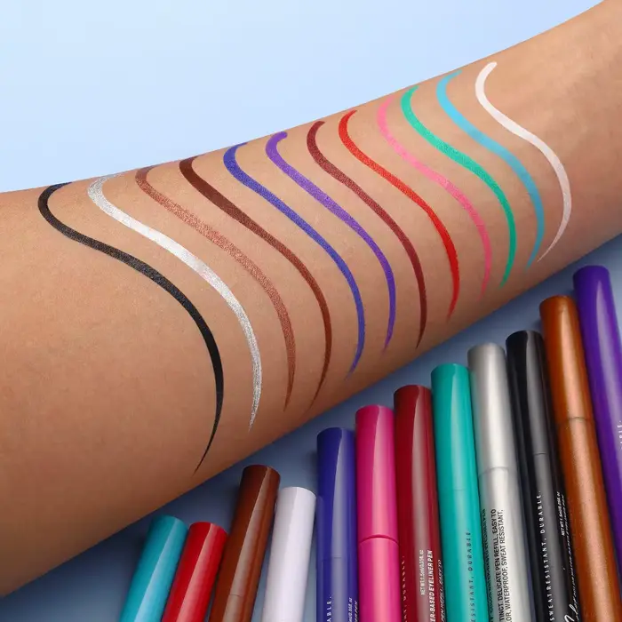 Eyeliner liquide rouge violet 12 couleurs, mat, séchage rapide, résistant aux taches, stylo pour les yeux lisse, maquillage longue durée, cosmétiques