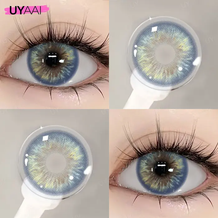 UYAAI Cosplay lentilles de Contact cosmétiques colorés élèves Hallowen Contacts beauté femmes maquillage lentille bleue