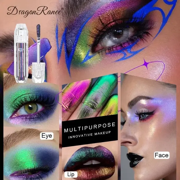Chaméléon liquide fard à paupières métal caméléon maquillage brillant à lèvres miroitant Pigment paillettes ombre