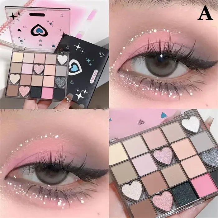 DIKALU chérie fard à paupières Palette Cool tonifié mat clair perle brillant noir rose Smokey bleu P