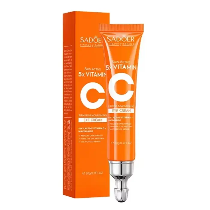 Crème pour les yeux à la vitamine C, Anti-cernes, dissolvant de sacs pour les yeux, hydratant, éclai