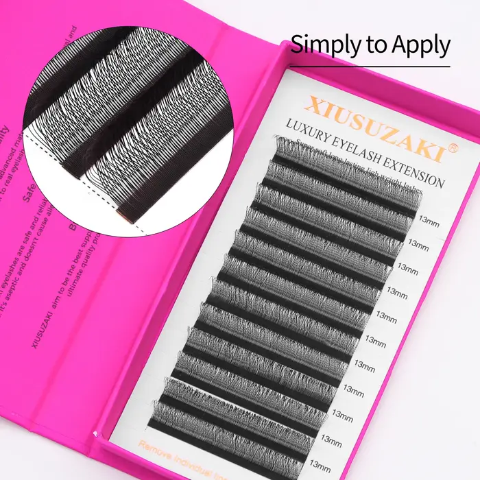 XIUSUZAKI en forme de U YY 3D 4D 5D W Extensions de cils nouveau Style U/W Extension