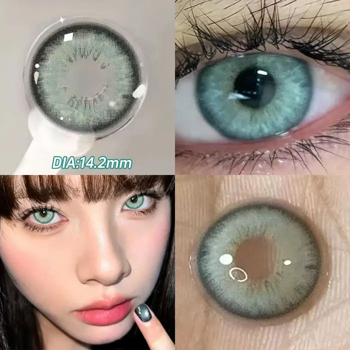 2pcs/paire Cosplay lentilles de Contact de couleur rouge pour les yeux mode