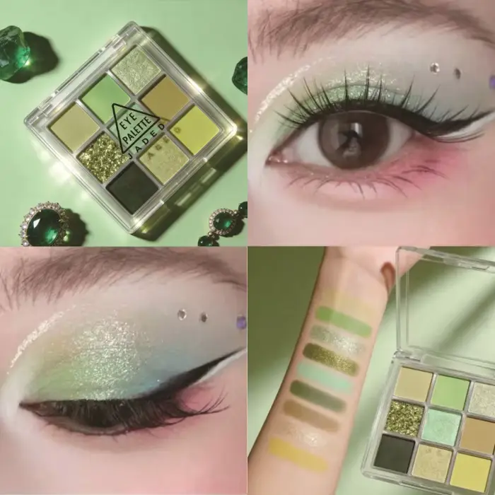 Palette de fards à paupières 9 couleurs