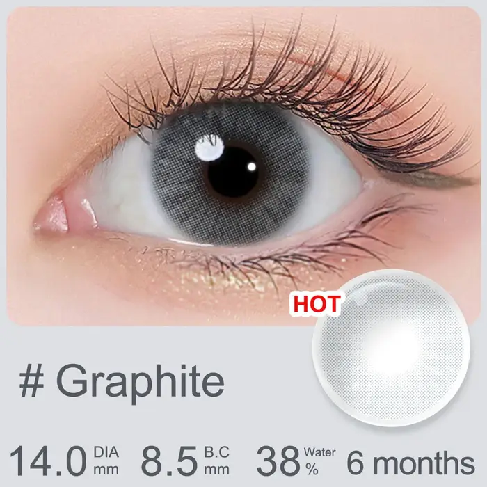 Super ! (0.00~-8.00) MAGISTER 14.0mm Lentilles de contact colorées naturelles Queen avec dioptries, 