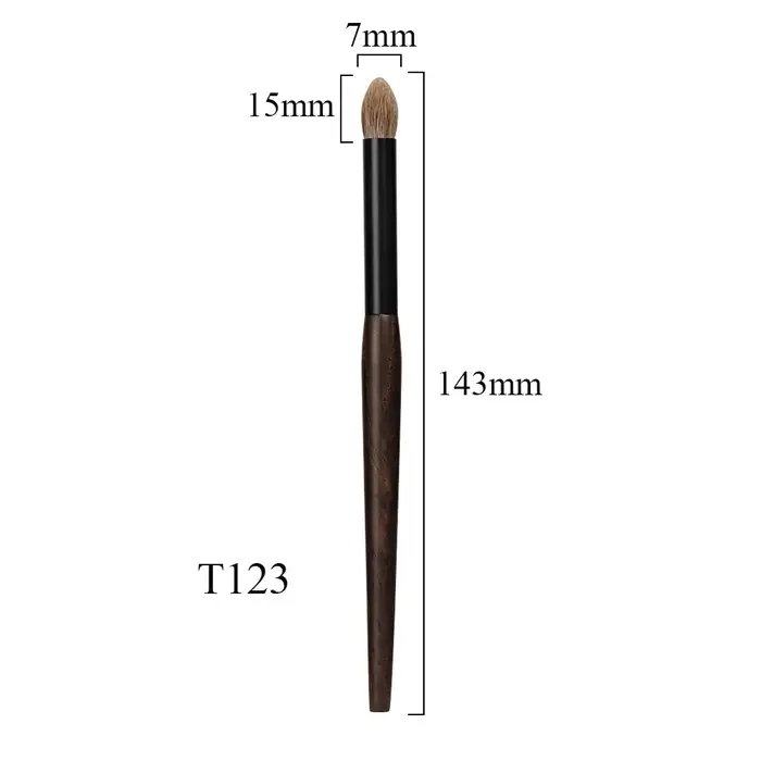 Pinceaux de maquillage professionnels faits à la main en poils de chèvre naturels T123