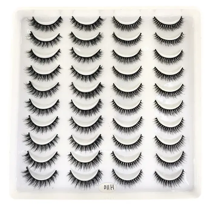 2023 nouveau 20 paires naturel long 3D vison faux cils