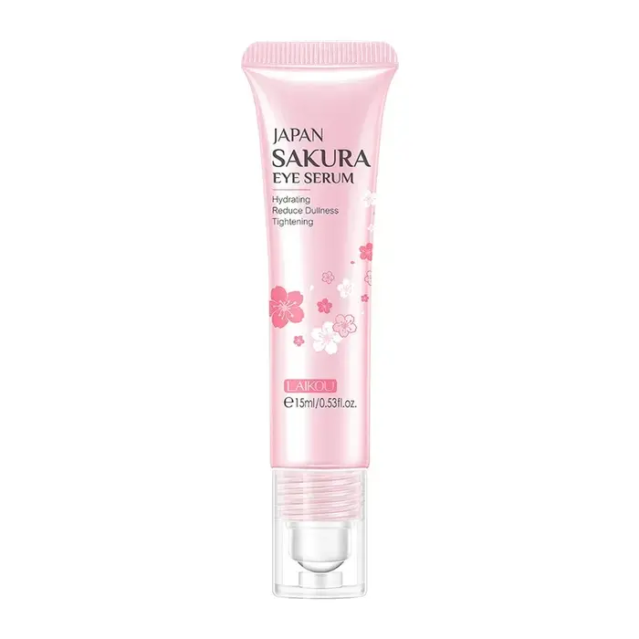    Sérum pour les yeux LAIKOU Sakura avec rouleau de massage anti-âge, hydratant et éclaircissant, 