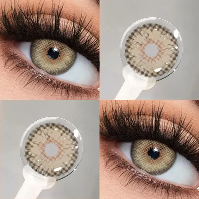 KSSEYE 1 paire offre spéciale élèves colorés pour les yeux lentille iris vert avec myopie 0 ~-8.00 degrés lentilles de