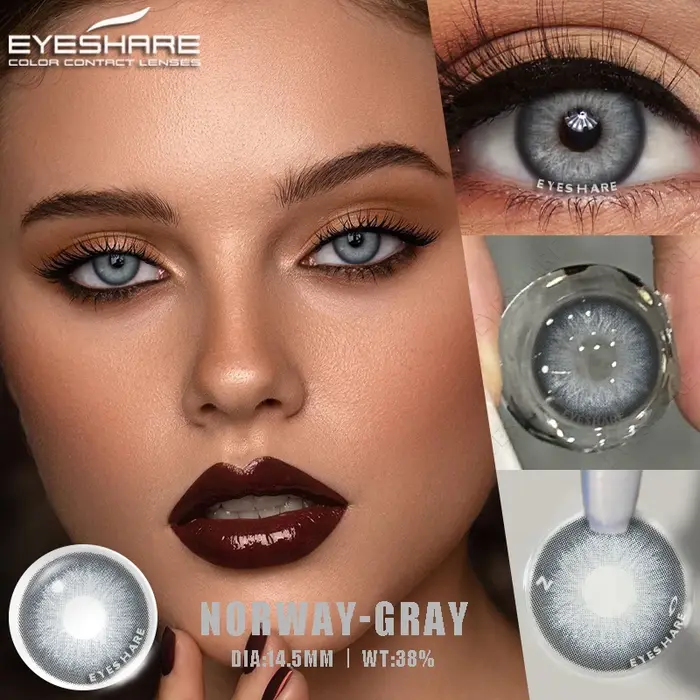 EYESHARE 1 paire de lentilles de contact colorées pour les yeux