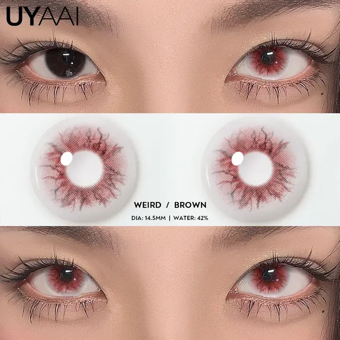 UYAAI 1 paire yeux de chat lentilles folles