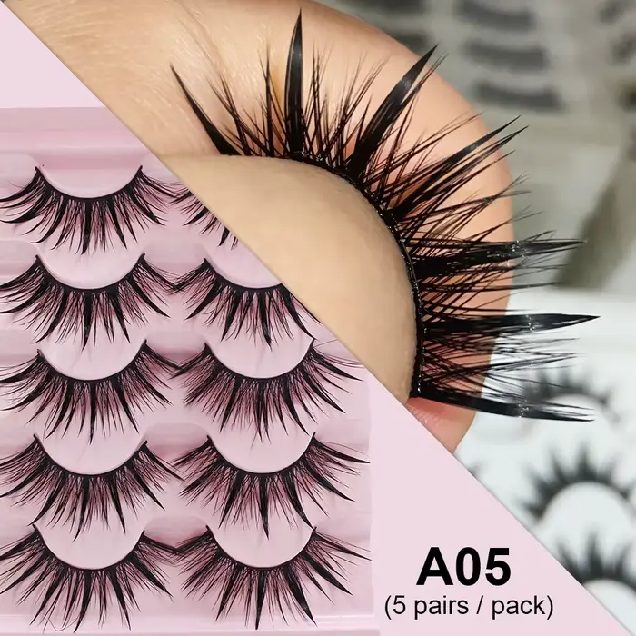 Faux cils cosplay féminins, maquillage coréen, nouveau style, pointes de support, cils 3D, cils mang