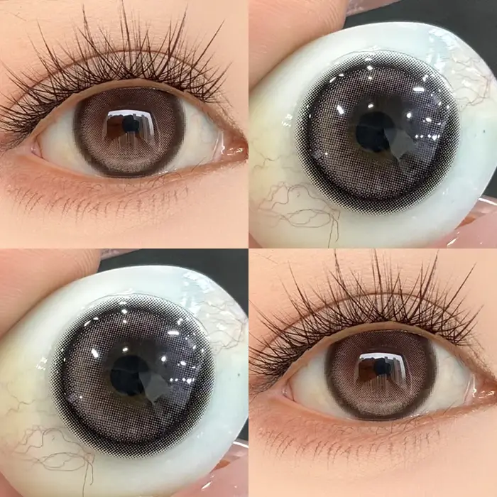 DUOXIU 1 Paire de Lentilles de Contact Colorées Marron Naturelles Coréennes avec Correction