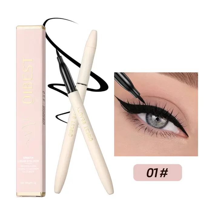 QIBEST – crayon Gel pour Eyeliner Ultra-fin, imperméable, résistant à la sueur, doux, à haute teneur