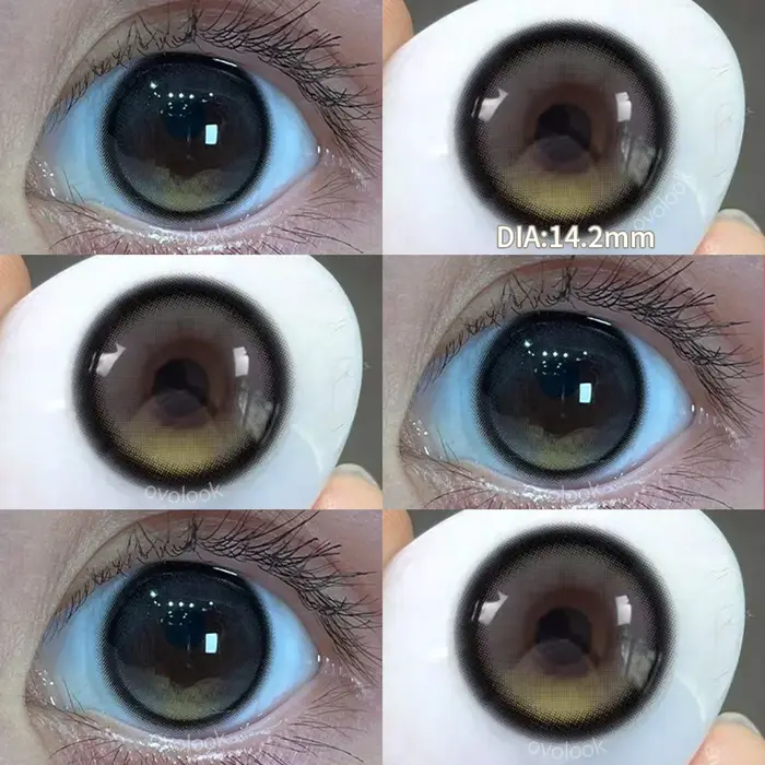 Lentilles de couleur pour les yeux rose