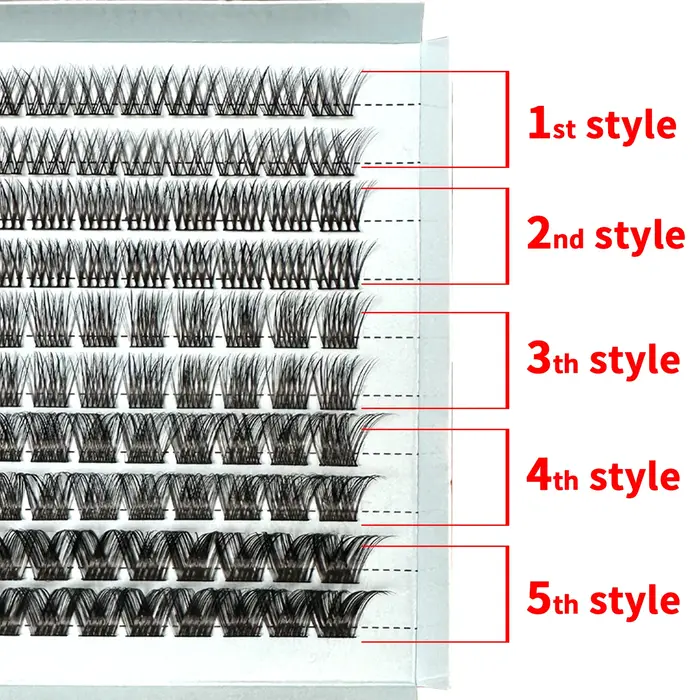 Faux-Cils en Faux Vison Naturels Réutilisables, Mélange de Cils Segmentés, Très Doux, Grande Boîte, Abordable GT, DIY