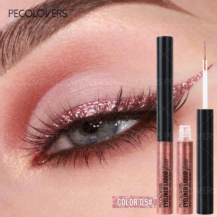 Stylo liquide Eyeliner scintillant, imperméable, résistant à la sueur, pas facile à tacher, ombre à 