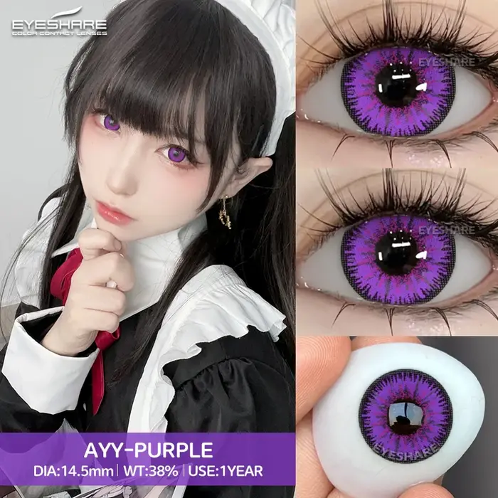 EYESHARE 1 paire de lentilles de Contact de couleur pour les yeux Anime Cosplay