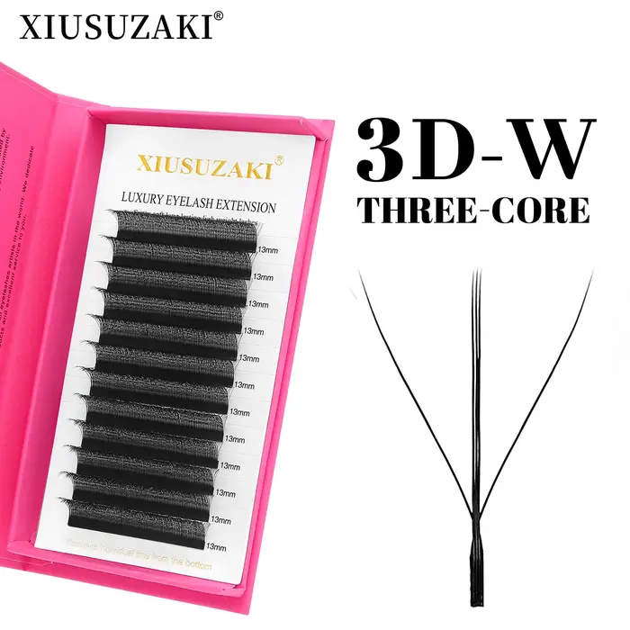 XIUSUZAKI W en forme de cils Bloom 2D 3D 4D 5D 6D 7D 8D floraison automatique préfabriqués ventilateurs Extensions