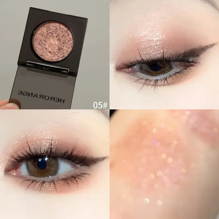 Fard à paupières nacré Herorange, finement pigmenté, non agglomérant, illuminateur, adapté aux début