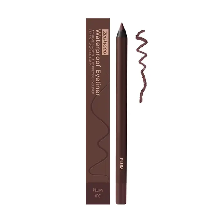 Eyeliner imperméable Duo crayon pour les yeux aiguisé, Eyeliner prune pour les yeux verts/bleus/marr