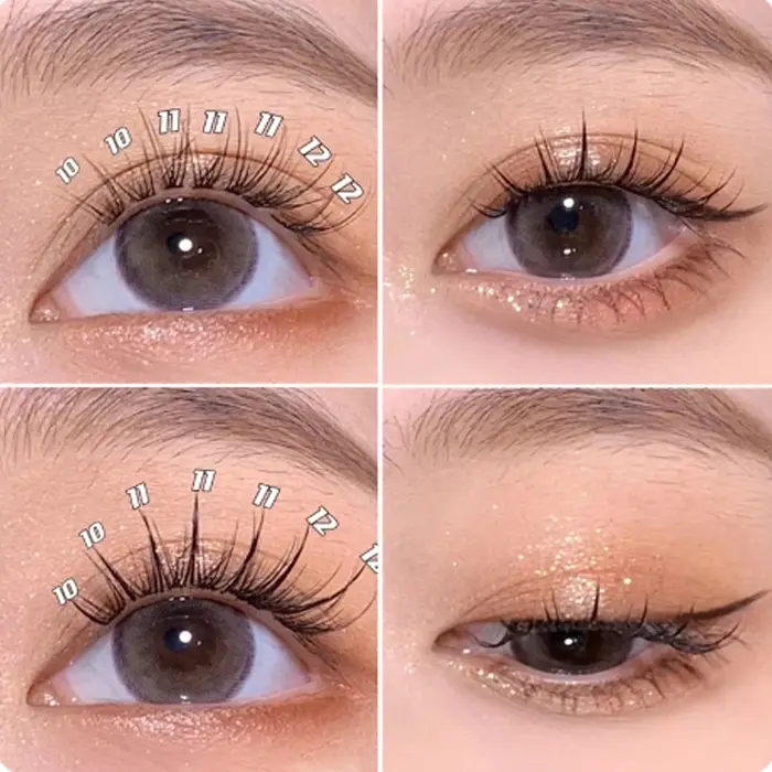 Faux cils A/M Type 7-12mm mélange