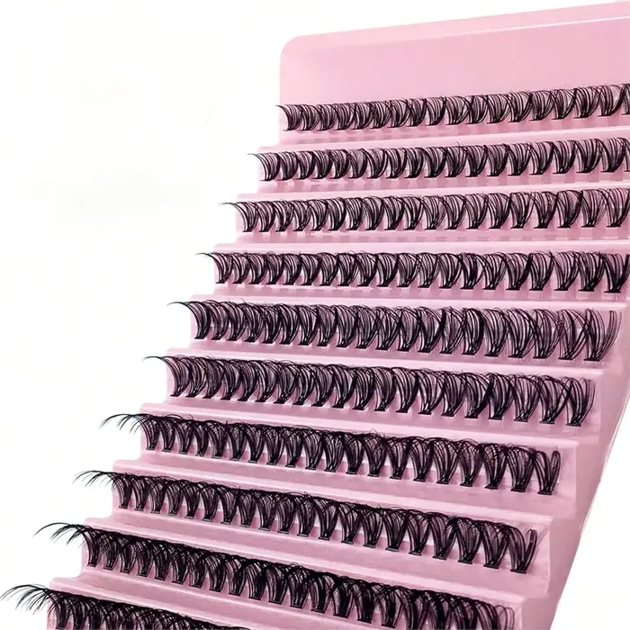Vente chaude! Faux cils européens et américains super denses à 200 grappes - Restock pour un usage naturel et confortable