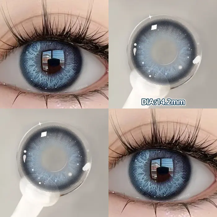 OVOLOOK-2PCS lentilles de Contact Silver Knight pour les yeux lentilles pour les yeux colorées arc-e