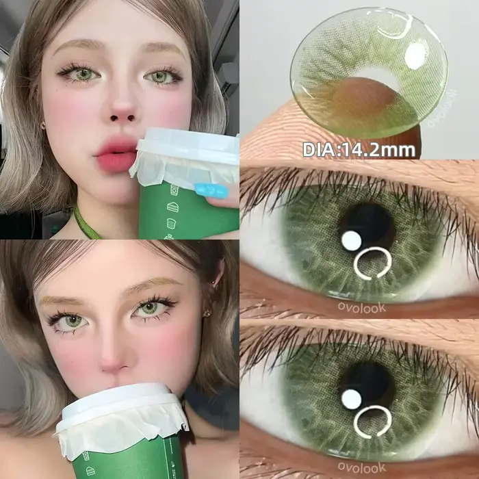 1 paire de lentilles de Contact colorées pour les yeux bleu élèves myopie