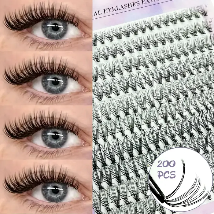 200 grappes de faux cils DIY - Boucle C/D