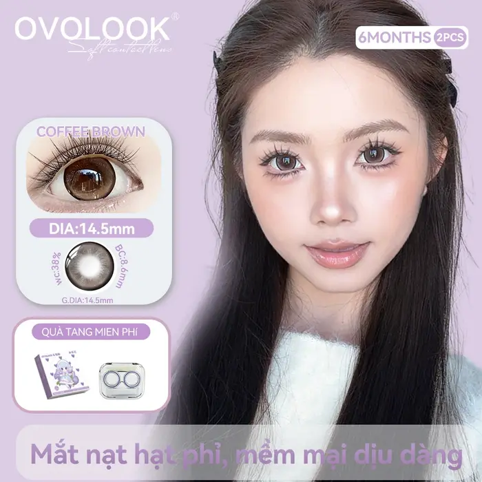 OVOLOOK - 1 paire (2 pièces) de lentilles de contact colorées à grand diamètre