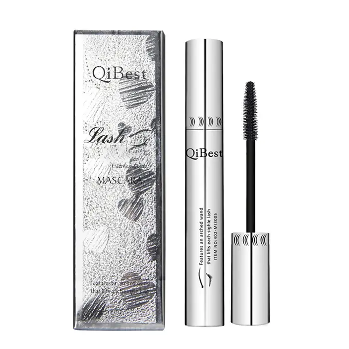 QIBEST 4D Mascara noir imperméable allongeant Curling cils Rimel Mascara fibre de soie femmes Mascar