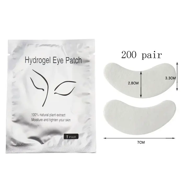 50/100/200 paires de coussinets de cils Gel Hydrogel Patch pour les yeux greffage sous