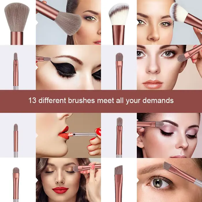 Ensemble de pinceaux de maquillage, 13 pièces, doux et moelleux, ombre à paupières, surligneur, corr