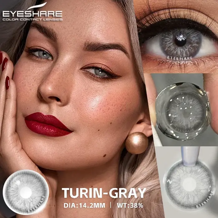 EYESHARE 1 paire d'élèves colorées pour les yeux Contacts oculaires bleus Lentilles de contact vertes de haute qualité