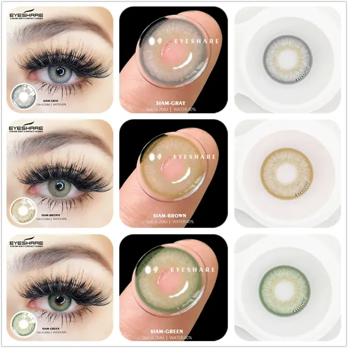 EYESHARE 2 pièces lentilles de contact de couleur naturelle pour les yeux