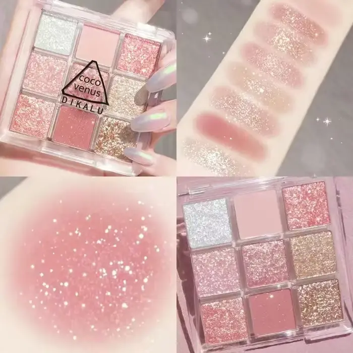 Nouveau Fumée Rose 9 couleurs fard à paupières Palette nacré mat terre couleur ombre à paupières Pal