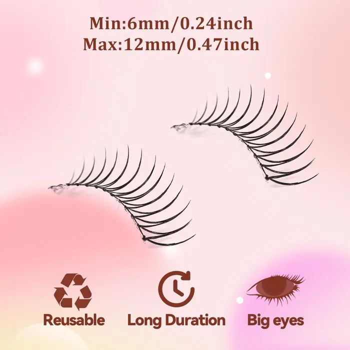 5 paires de faux cils naturels