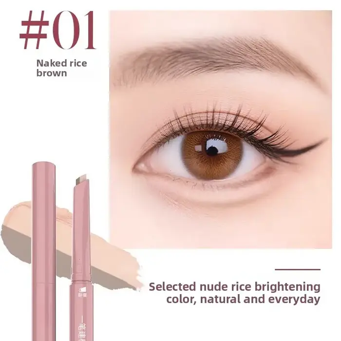 Crayon ombre mat double ton sous les yeux, couleur chair, Beige, marron, crème éclaircissante couchée, ver à soie, Eyeliner, stylo Sal