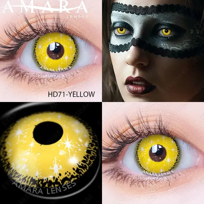 AMARA – lentilles de Contact de couleur jaune pour les yeux