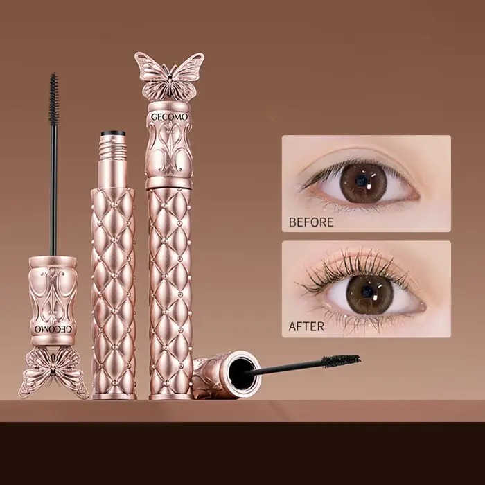 GECOMO papillon volant Volume Mascara Curl maquillage longue durée brosse mince cils apprêt forme