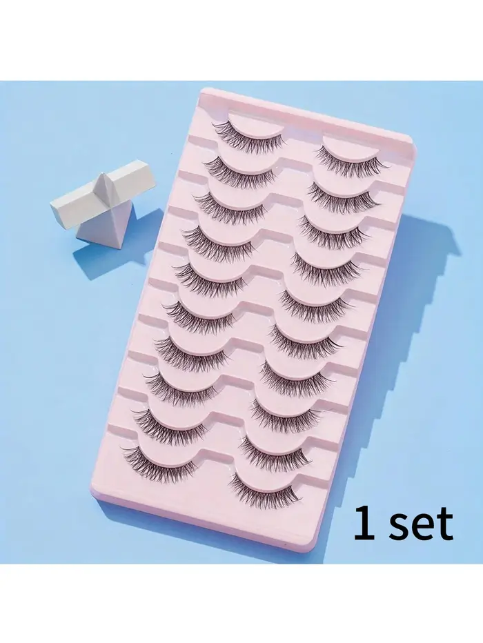 1 ensemble de faux cils 3D multi-couches bouclés de style européen et américain
