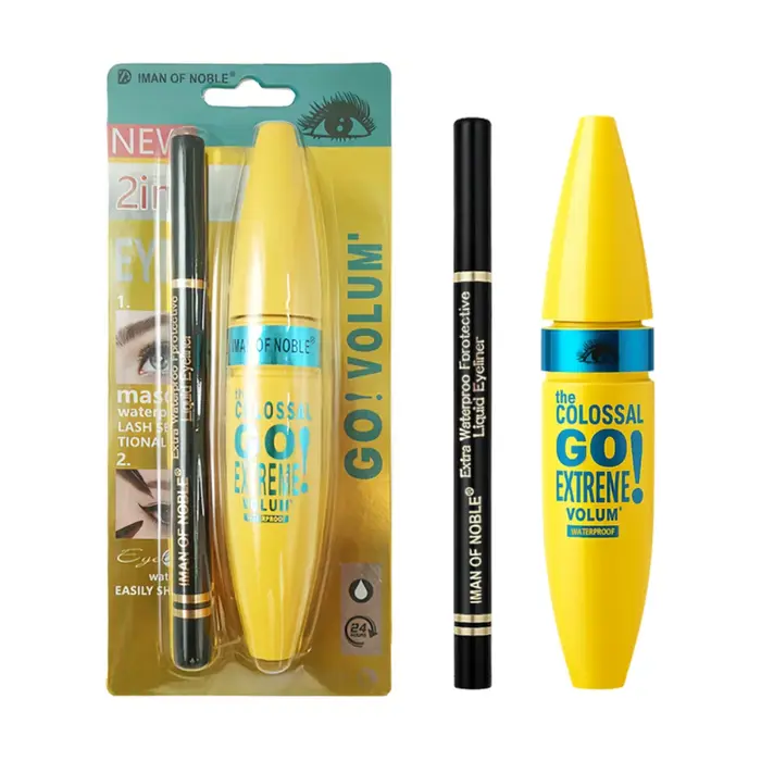 Mascara avec Eyeliner Combo noir mince ligne de dessin définition douce longue durée maquillage pour